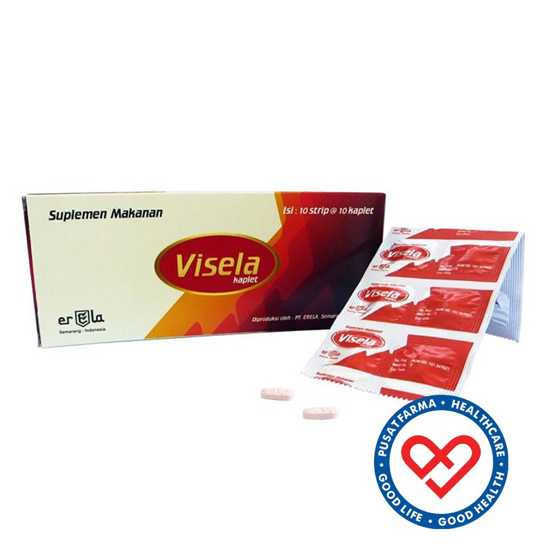 Erela Visela Vitamin Suplemen Asam Folat Ibu Hamil Lansia Antivirus 100 Kaplet