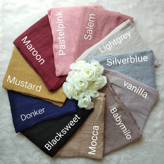 Pashmina Kusut Crumphy Shawl (Ecer)