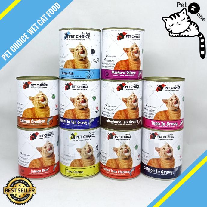 Makanan Kucing Kaleng basah Pet Choice 340gr Wet cat Food - Mackerel Salmon