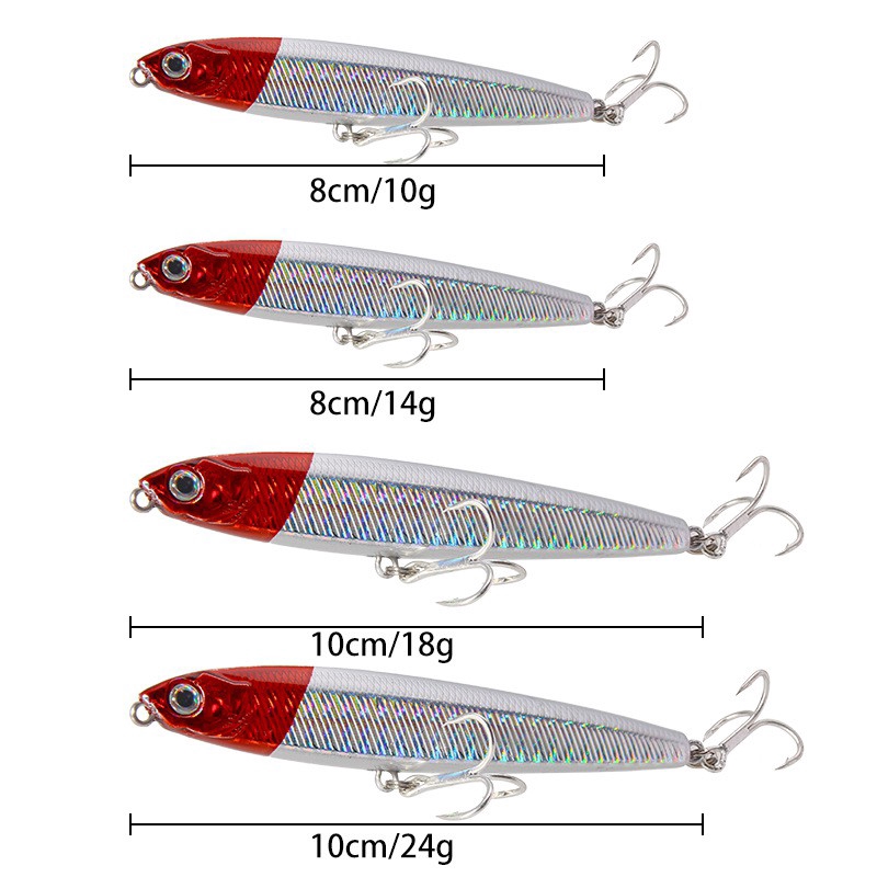 Umpan Pancing Buatan Alat Pancing Murah Umpan Mancing Umpan Ikan Alat Pancing relix nusantara Umpan Mancing Plastic Bait Kail Pancing Heavy Sinking Minnow Umpan Pancing 10/14/18/24g