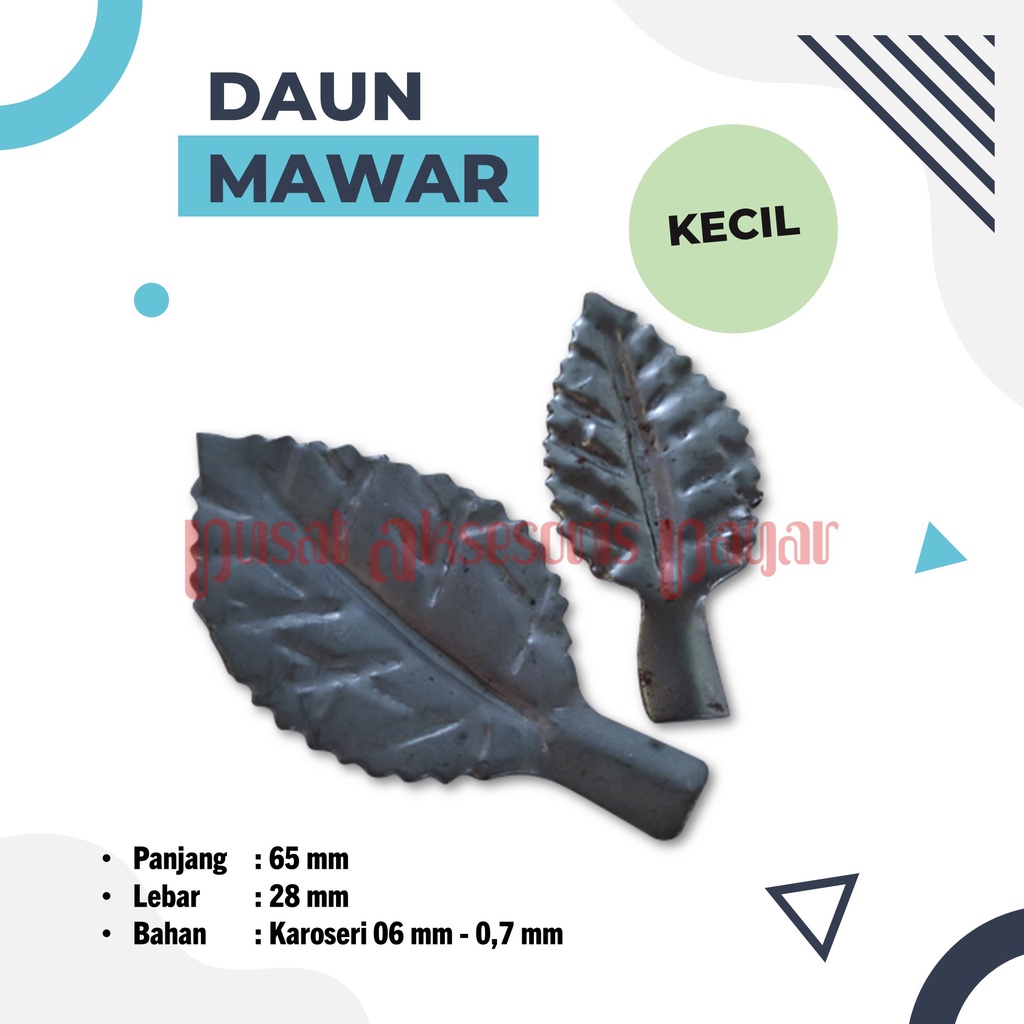Daun mawar besi plat ornamen tralis