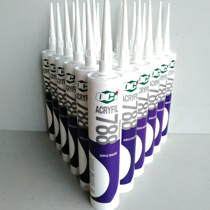 

Palinglaliris Oci 788 Lem Acrylic Sealant - Paintable Silicone Sealant 500Gr - White - White Putih