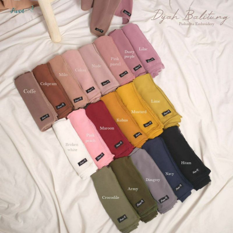 [SELLER RESMI] DYAH BALITUNG (PASHMINA EMBROIDERY) BY PUAN INDONESIA