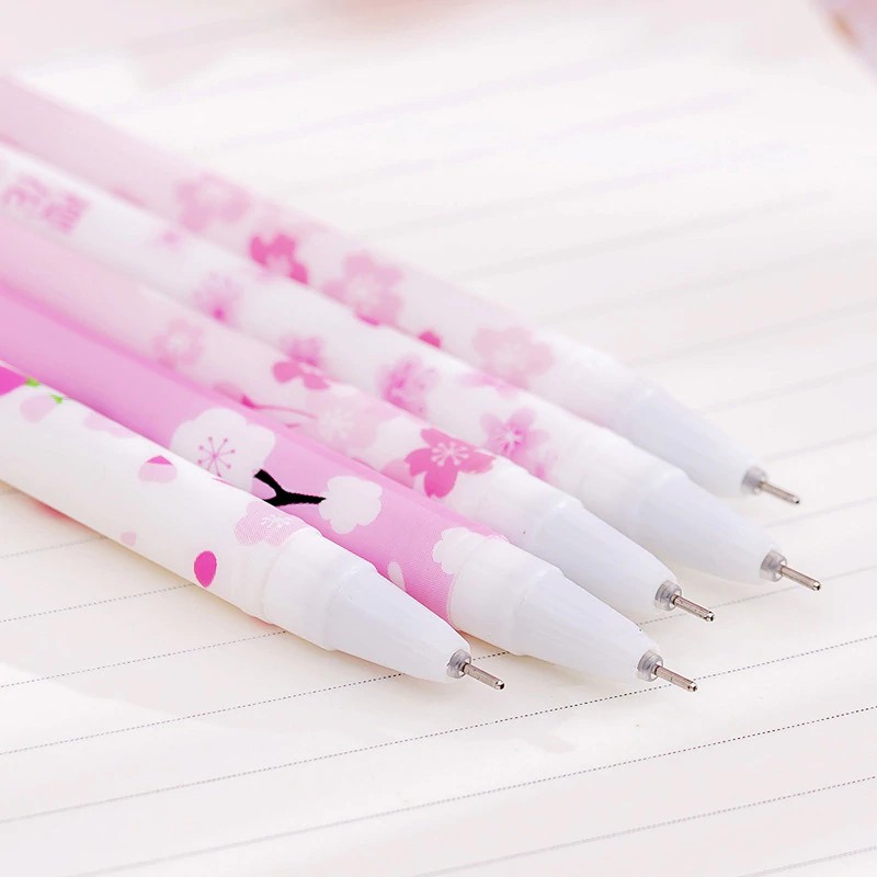 OVERFLOWS.ID BOLPEN FLOWER PULPEN BUNGA SAKURA PINK BOLPOIN LUCU