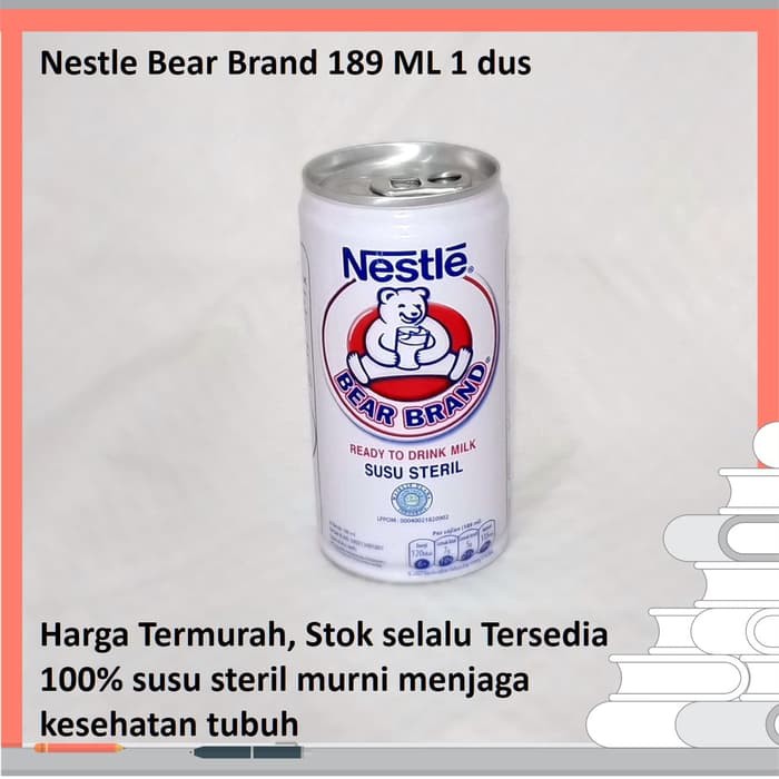 Susu Nestle Bear Brand Susu Beruang 1 Dus 189ml X 30pc Indonesia