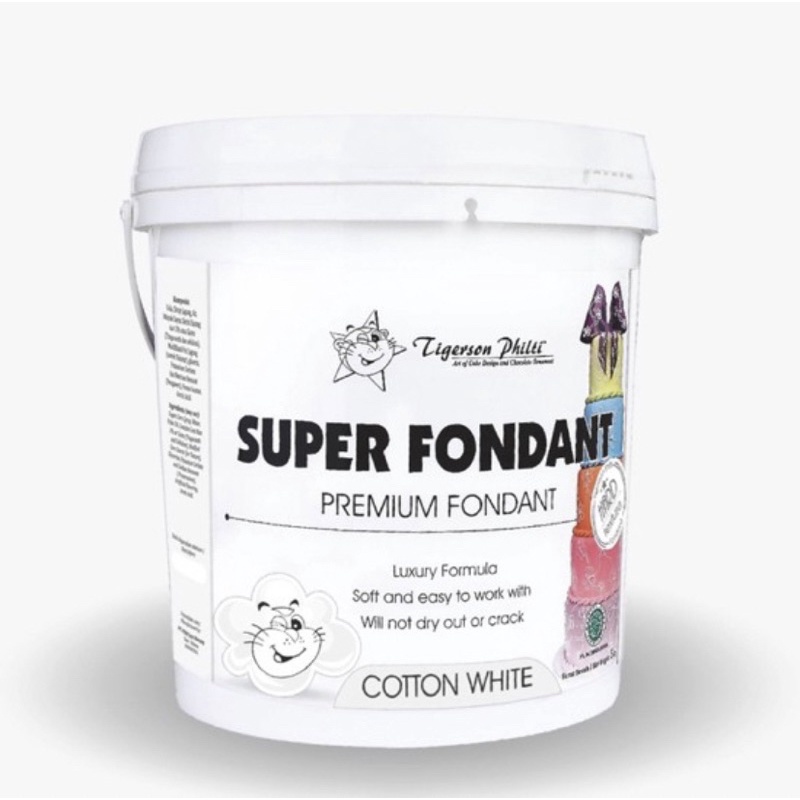 (250 GR) TIGERSON SUPER FONDANT PUTIH KILOAN