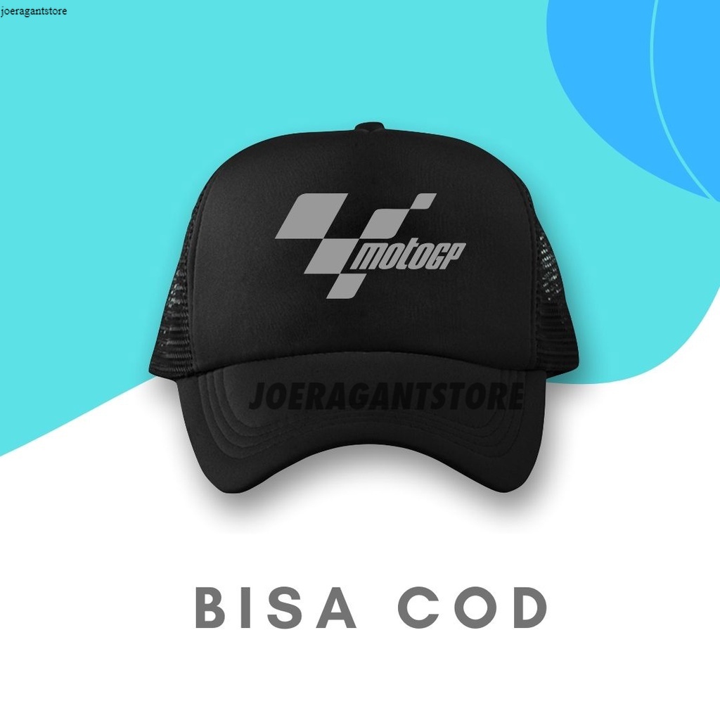 Topi Trucker Topi Jaring Hitam Logo MotoGp Topi Jaring Polos Topi Jaring Pria JS