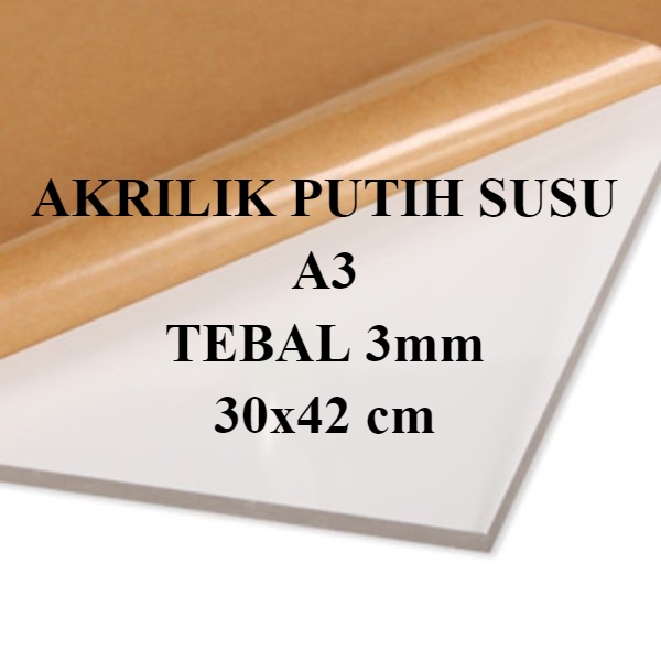 Akrilik Putih Susu A3 3mm