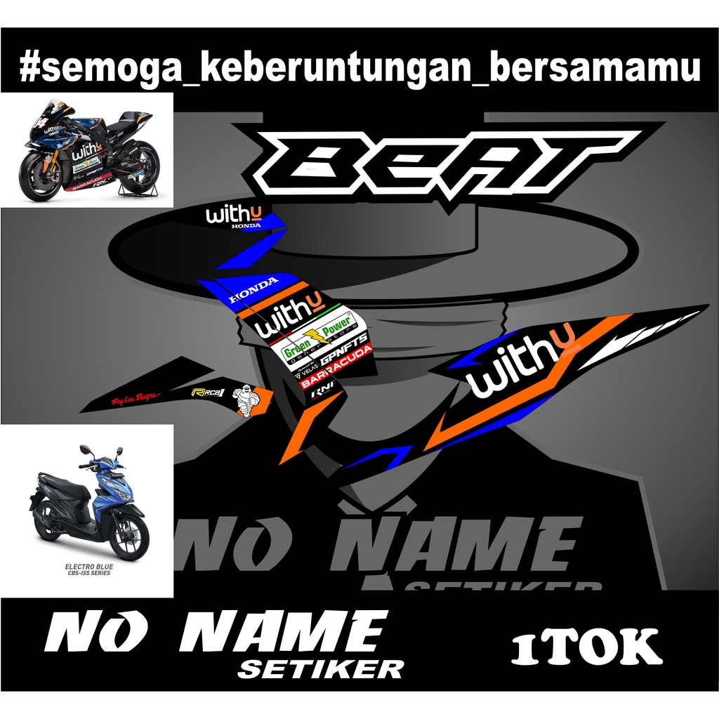 Striping BEAT NEW ESP ISS CBS DELUXE 2020-2021 (1tok) Motif Moto Gp With U - Sticker Lis Variasi New Beat Esp Beat Street 2020 - 2021