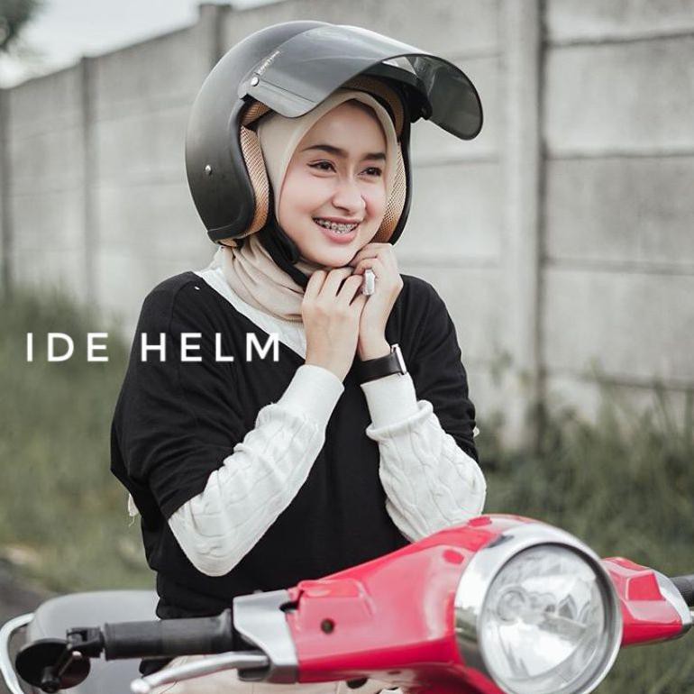 ♥️BISA COD♥️ Helm Bogo Hitam Doff Kaca Datar Ori NEW Kode 546