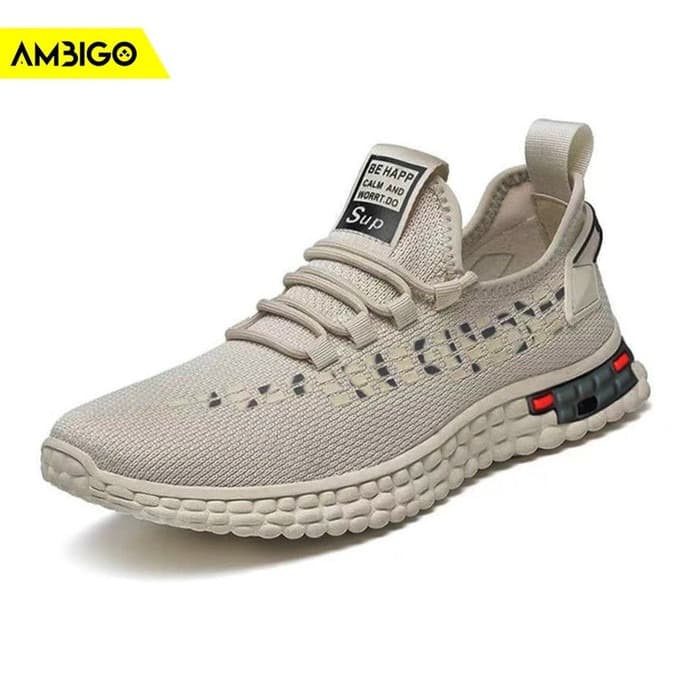 Sepatu Sneakers Olahraga Pria Ambigo Cartelo Men Running Shoes - Cokelat, 40