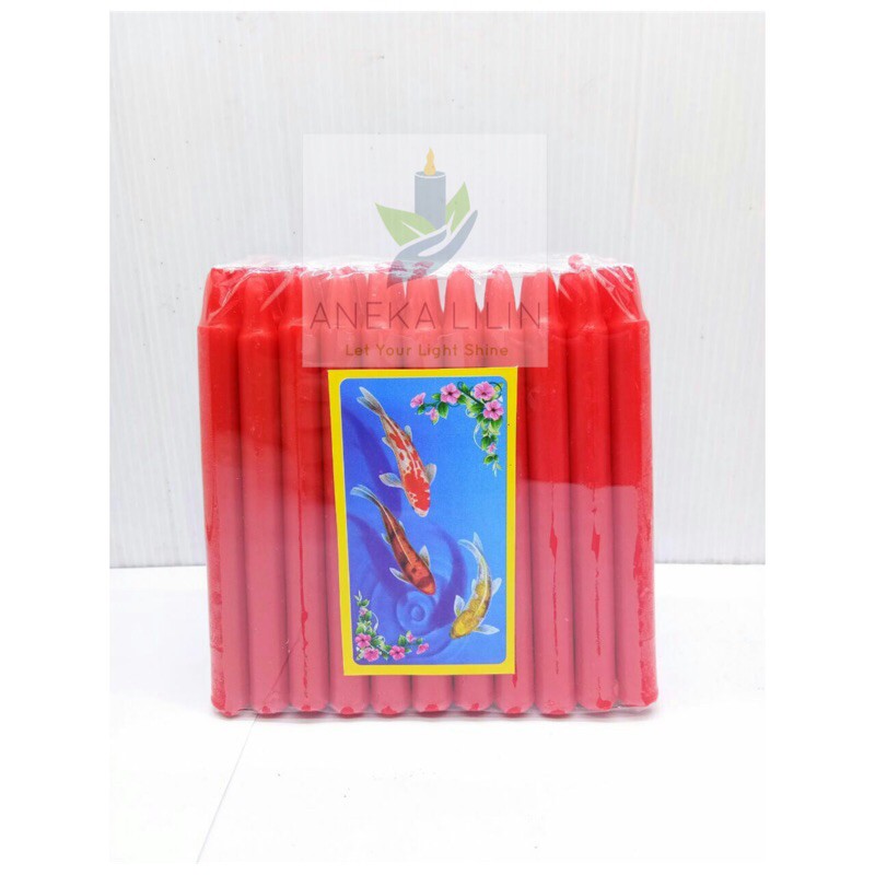 Lilin Merah Polos/ Lilin Ibadah (Isi 44 Pc)