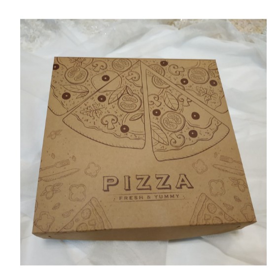 

Box Pizza Ukuran 21.5 x21.5 Soft Box Brown Kraft - Box Makanan
