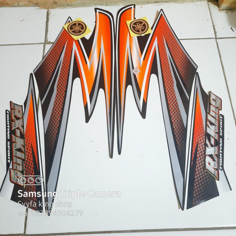 striping stiker rx king rx king 2003 orange full set