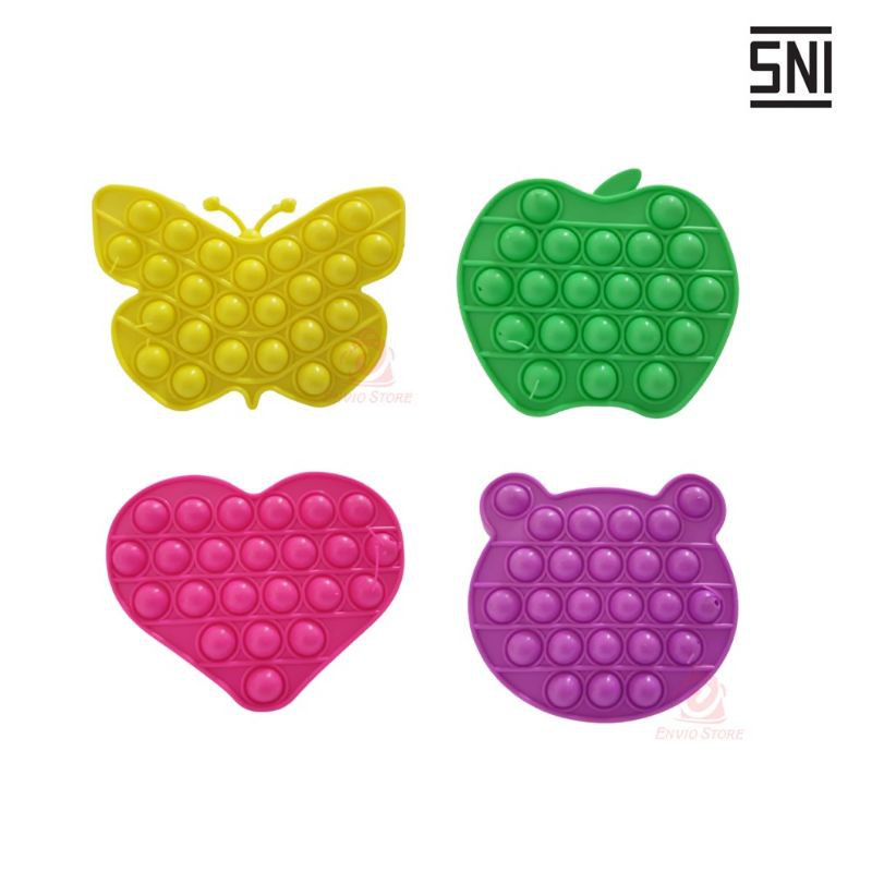 Fidget toys push pop it bubble stress relief rainbow-love