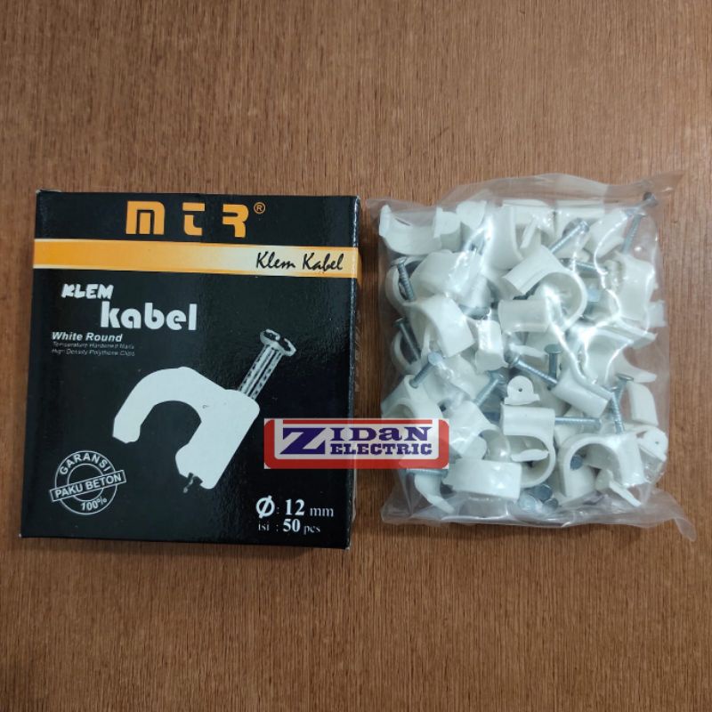 Klem Kabel Paku Beton No 12 / Cable Clip Ukuran 12mm