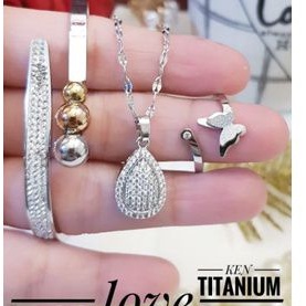 Titanium set perhiasan wanita n99