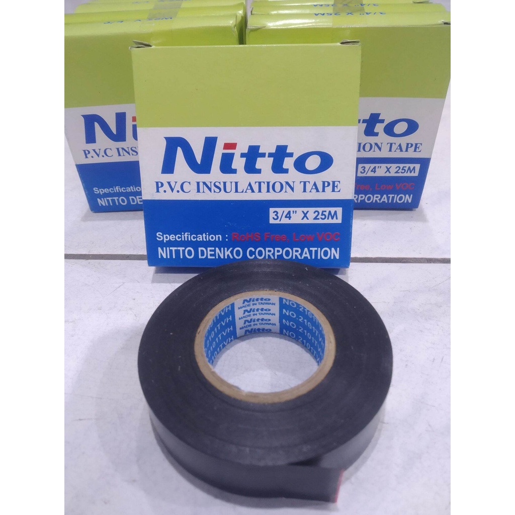 

Nitto Isolasi Kabel Listrik Hitam Tahan Panas Lakban solatip nito