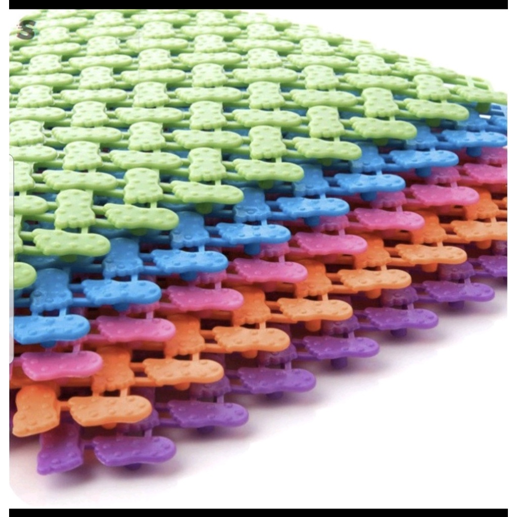 Karpet Kamar Mandi Anti Licin 30x30CM / Keset Lantai Anti Slip Polkadot Dapur Mat Non-Slip