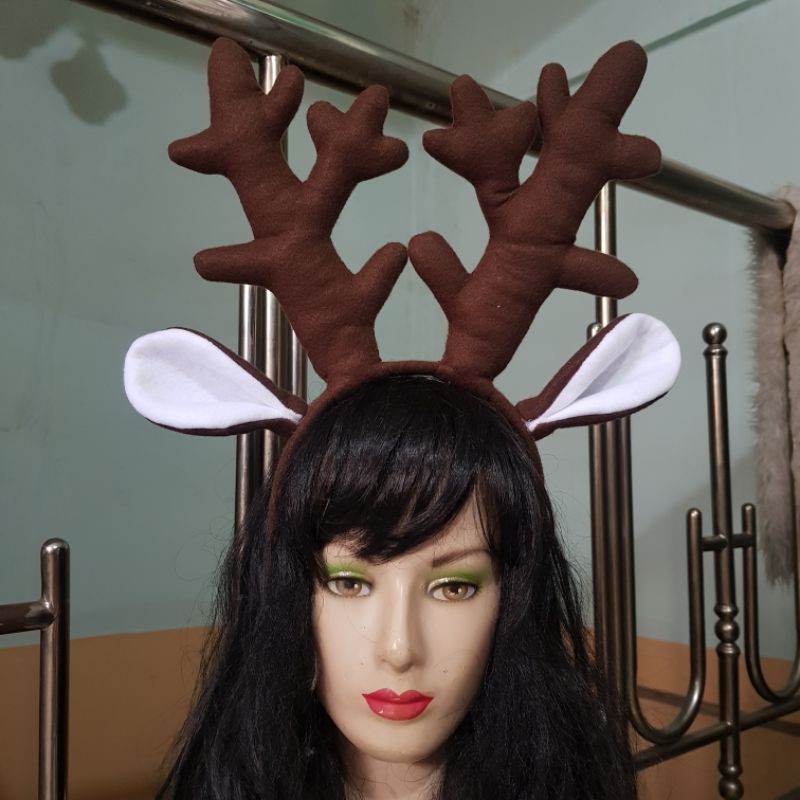Bando Natal Karakter Rusa Tanduk Kijang Deer Raindeer Rudolph Kostum  Merry Christmas Santa Clause Bando Rusa