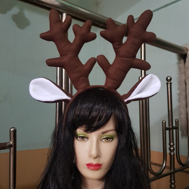 Bando Natal Karakter Rusa Tanduk Kijang Deer Raindeer Rudolph Kostum  Merry Christmas Santa Clause