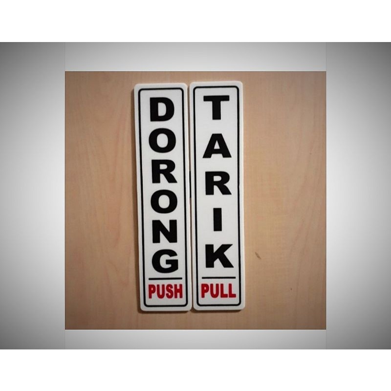 

Sign "Tarik & Dorong" Sign label Acrylic, Harga untuk Sepasang
