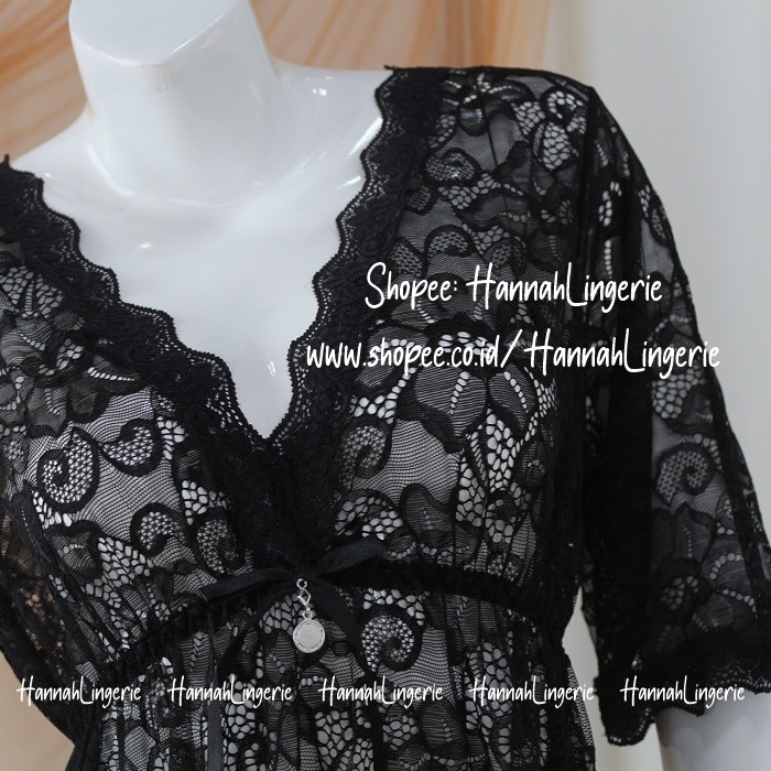 M L XL XXL XXL Premium Hannah Lingerie Original, Baju Tidur Seksi Transparan Lingerie BigSize 993 LS