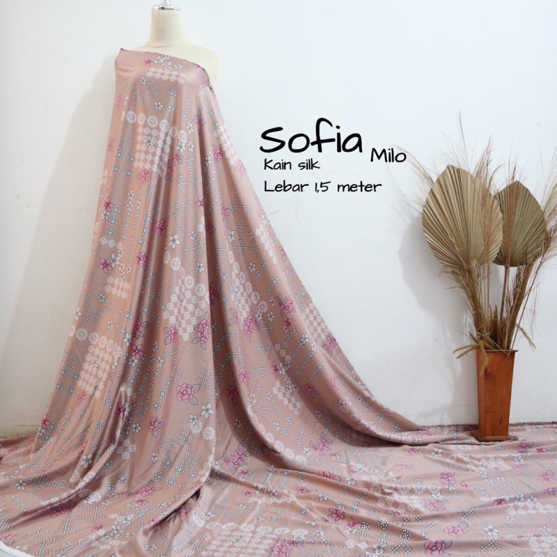 Kain Silk | motif sofia series | kain seragaman | kain sarimbit