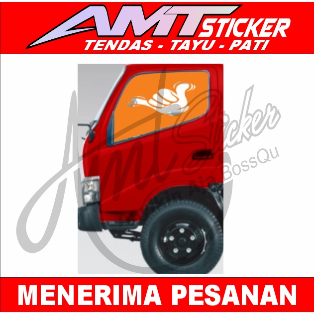 [Terlaris] Stiker Blok Kaca Samping Truk Dyna Merah/Hino Dutro Stiker Kaca Samping Truk
