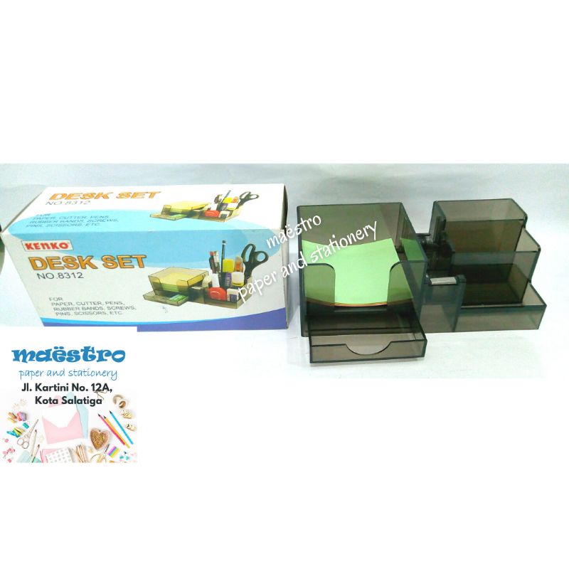 

Desk Set Kenko - 8312 / Pen Stand Kenko / Organizer / Desk Organizer / Tempat Bolpen Meja
