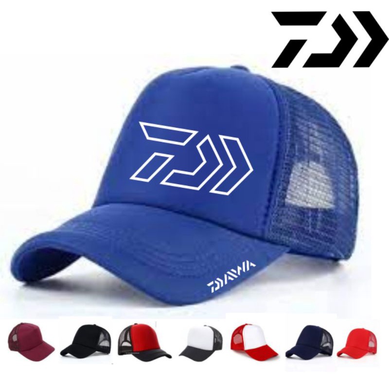 Topi DAIWA topi mancing jenis topi trucker for angler profesional fishing hat topi jaring