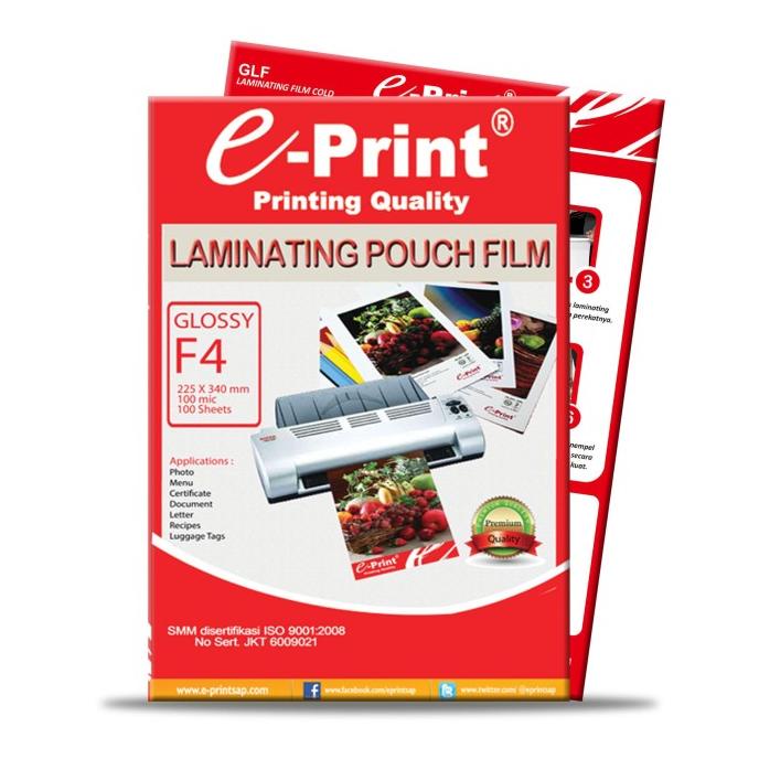 

Laminating Pouch e-Print F4 KERTAS FOLIO