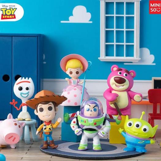 Figure Toy Story Woody & Hamm The Pork Chop Miniso Blind Box