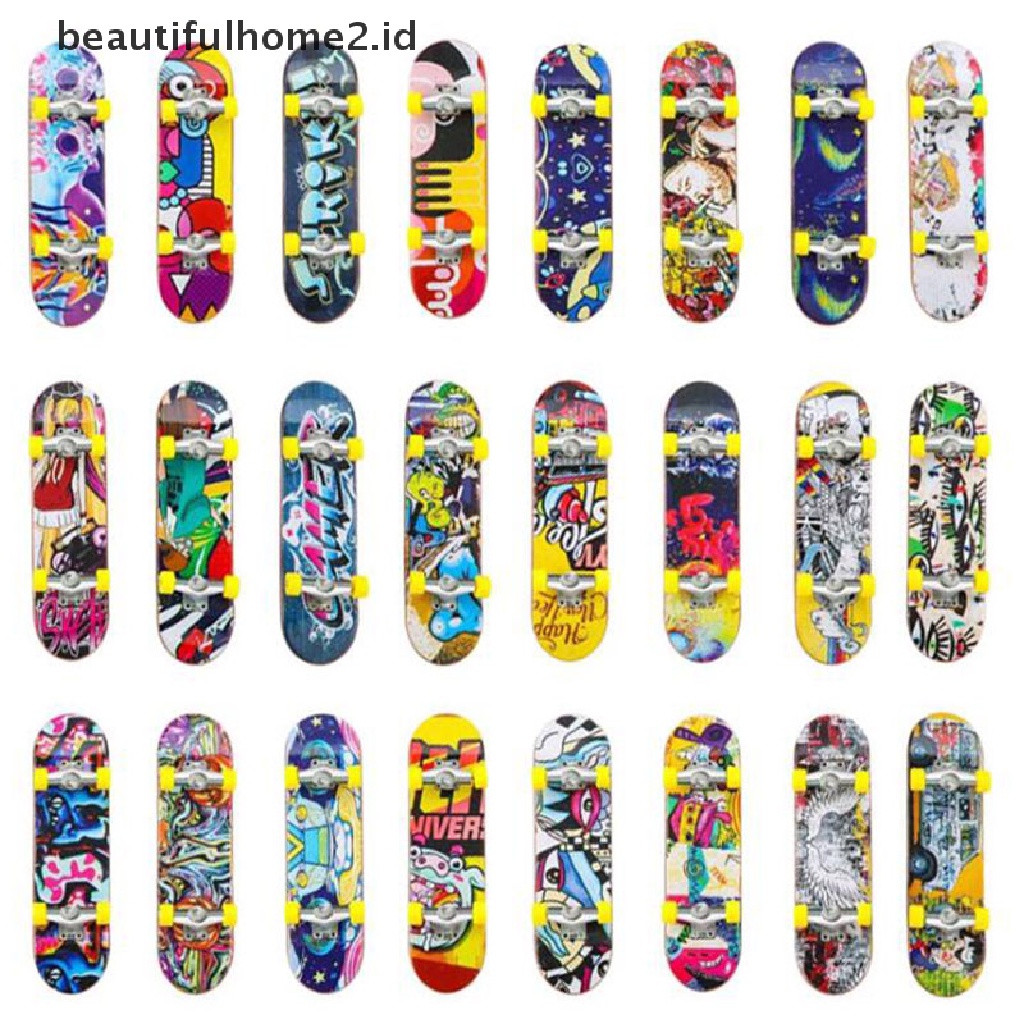 (Beautifulhome2.Id) 1pc Mainan Skateboard Jari Mini Untuk Anak Laki-Laki / Perempuan
