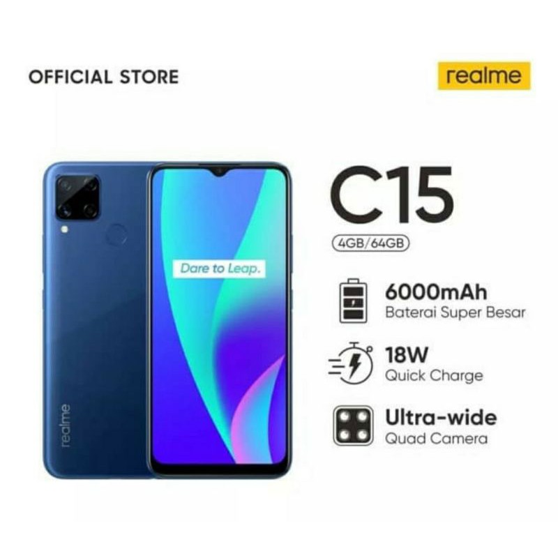 Realme C15 4Gb 64Gb 4 GB 64 Gb Garansi Resmi Realme Indonesia