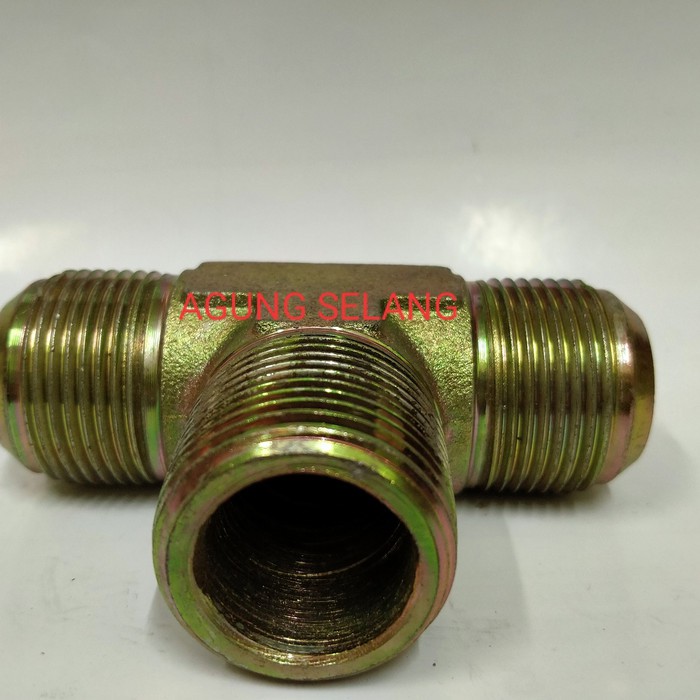 TEE MALE 1" NPT X 1" JIC X 1 " NPT BESI GALVANIZED