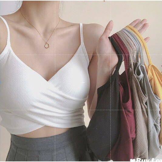 Celyne Tanktop fashion wanita Crop top Model silang pakaian dalam wanita 1050