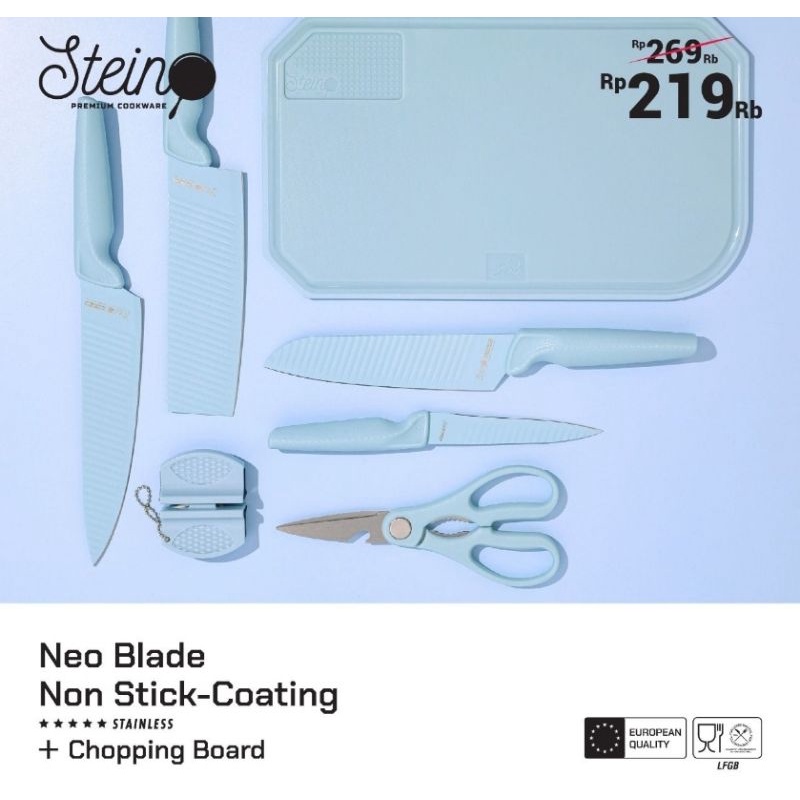 STEIN NEO BLADE PISAU STEINCOOKWARE PISAU NEO STEIN KNIFE set 5 + telnan +