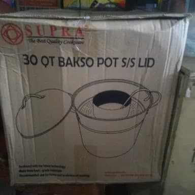 (Ojek) Panci Bakso Supra 30Qt Stainless. Panci baks