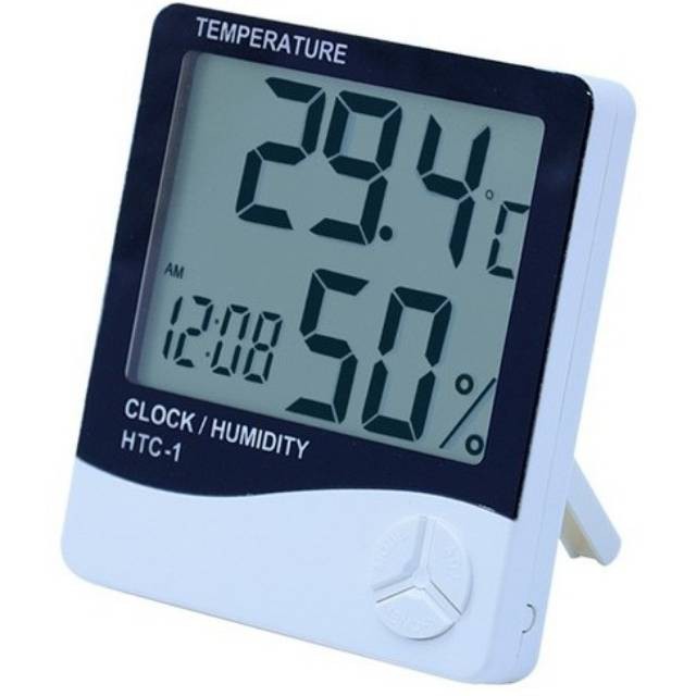 HTC 1 Digital Hygrometer Temperature Meter Termometer Clock HTC 1 - B19009