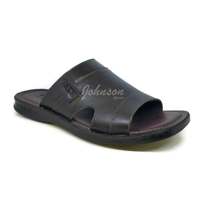 Sendal / Sandal Kulit Pria GATS - MX 003 Brown 100% Kulit Asli Buatan Indonesia