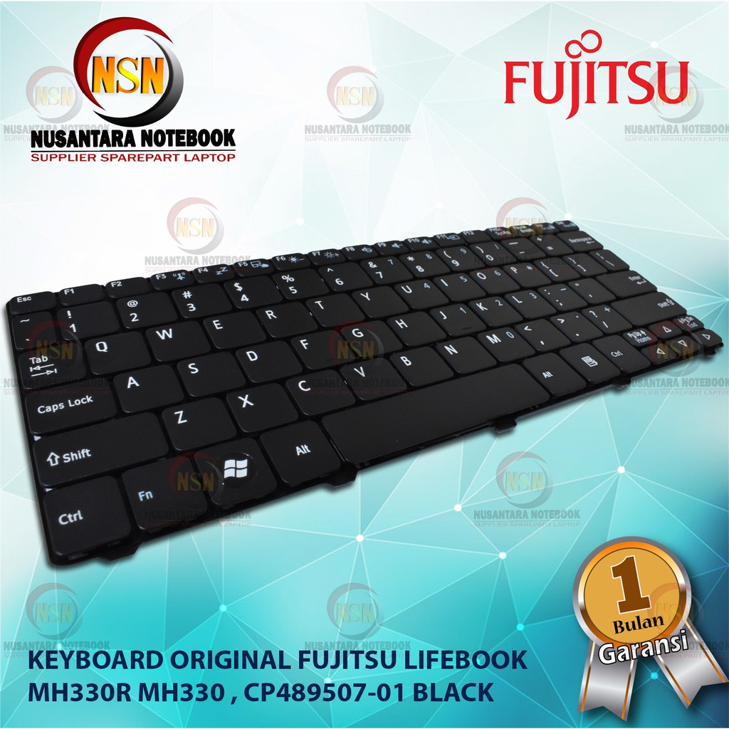 Keyboard Original Fujitsu LifeBook MH330R MH330 CP489507-01 (Black)