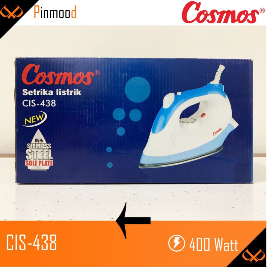 COSMOS SETRIKA LISTRIK CIS-438 DRY IRON GOSOKAN BAJU ANTI LENGKET GARANSI RESMI MURAH