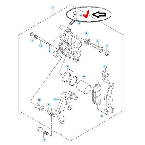 Karet Tutup Baut Setelan Angin-Cap Bleeder Suzuki Spin Skydrive Skywave Original SGP