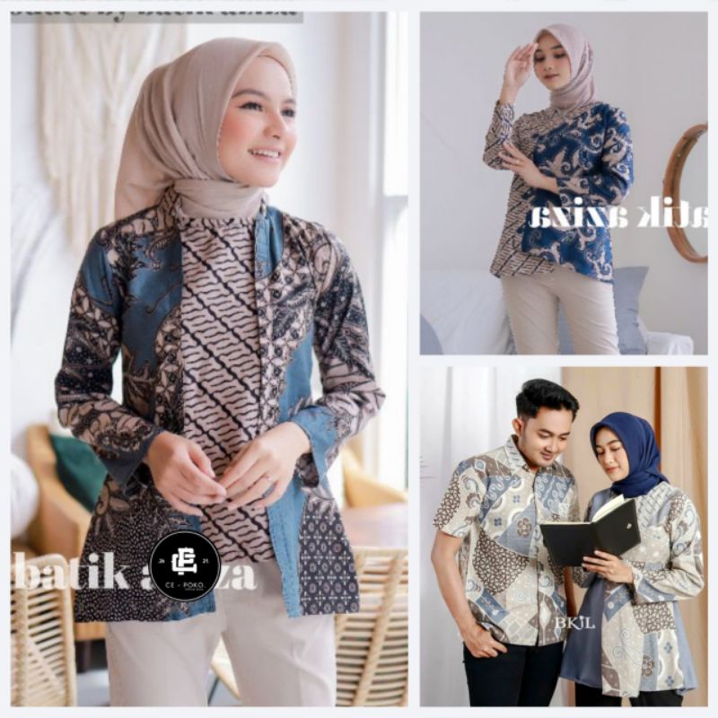 BAJU BATIK WANITA MODERN MONALISA GENES M,L,XL asli PEKALONGAN Batik Kerja Wanita