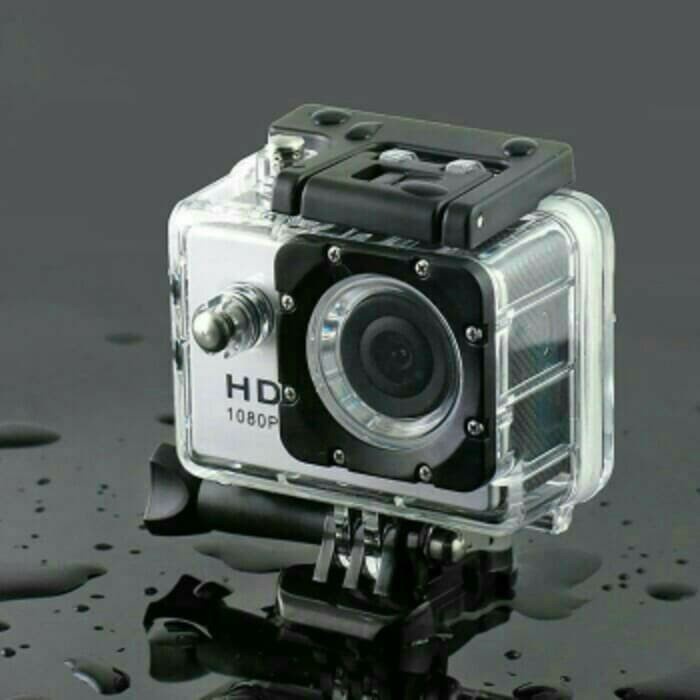 Kamera Action  4k Ultra HD Waterproof 30M - SportCam Ultra HD 4K Kamera Vlog /Diving/Travelling SATU SET LENGKAP