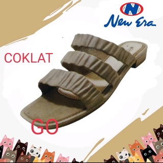 BB NEW ERA LB 10049 Sandal Wanita Kerut Ban 3 Sandal Slop Wanita Karet Sandal Wanita Casual Best Seller