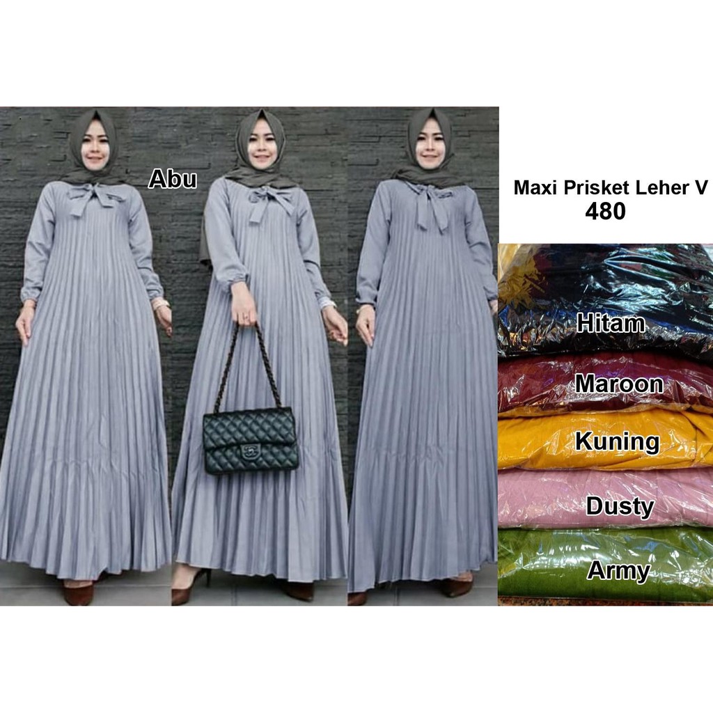 Gamis Plisket terlaris best seller