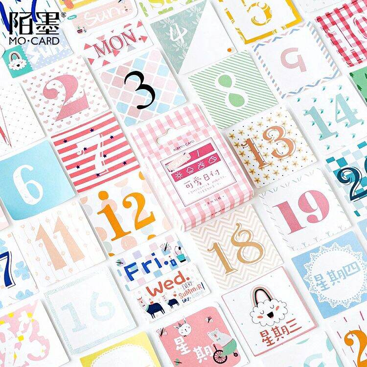 

YOKUCHI Stiker Bentuk Angka Warna Pelangi untuk Scrapbook / Jurnal / Diary