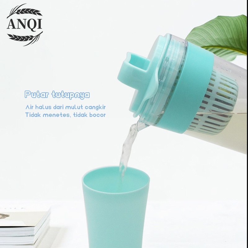 Teko Set 5 In 1 /Travel Cup/Water Mug / Cangkir Air Warna Warni / Teko plastik Ada 4 pcs cangkir